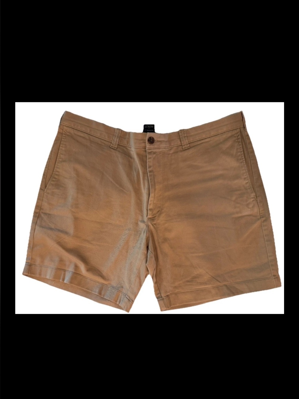 J.Crew Mens Khaki Tan Size 36 Chino Short 7 Inch Inseam Cotton Blend